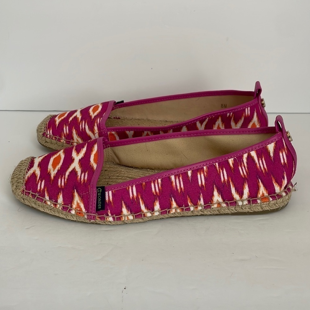 C. Wonder Women’s Flamestitch Espadrille Shoes Hot Pink 8